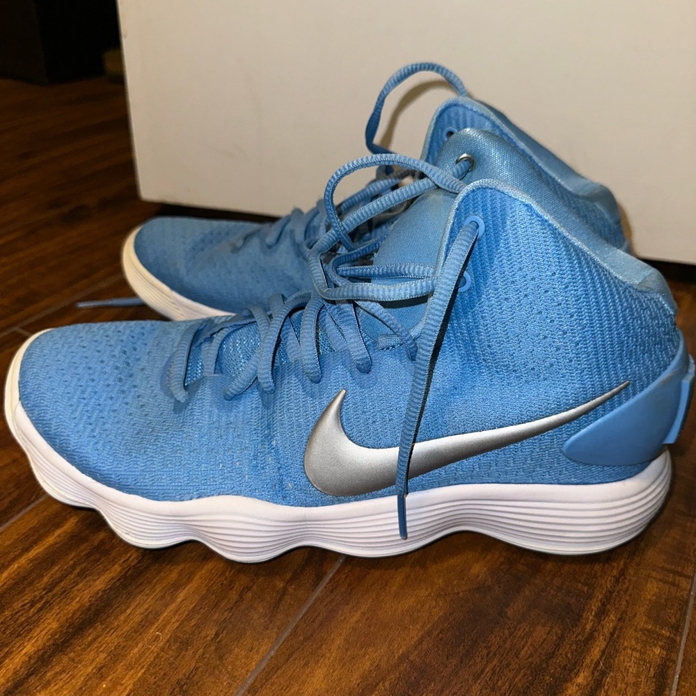Nike Light Blue and Silver Sneakers
